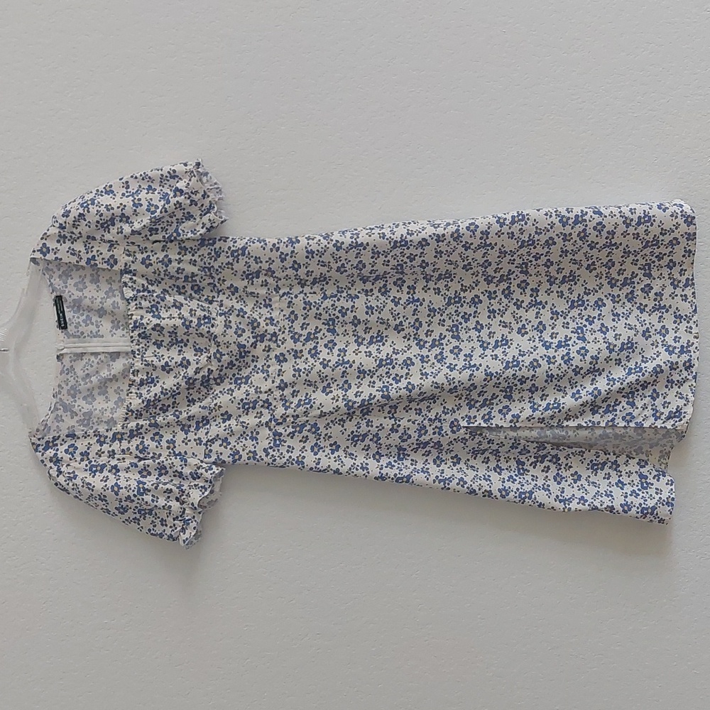 SHEIN Floral Blue and White Dress NWOT - Picture 4 of 16